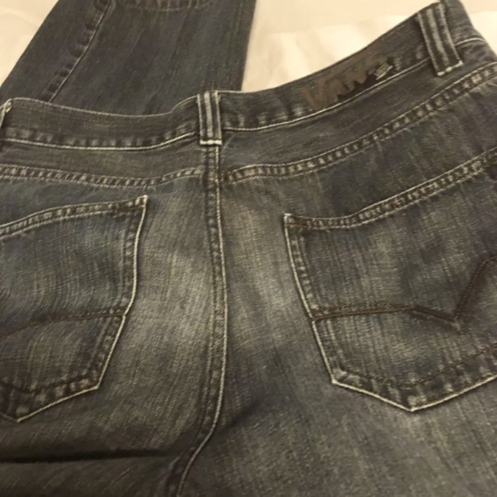 VANS Jeans Mens Dark Blue Denim Straight Leg Size 32x30 Skater